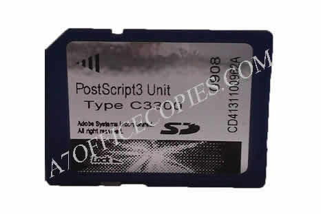 Ricoh PostScript 3 Unit type C3300 - Ricoh carte SD PostScript 3 type C3300 - Ricoh MP C2800 / MP C3300